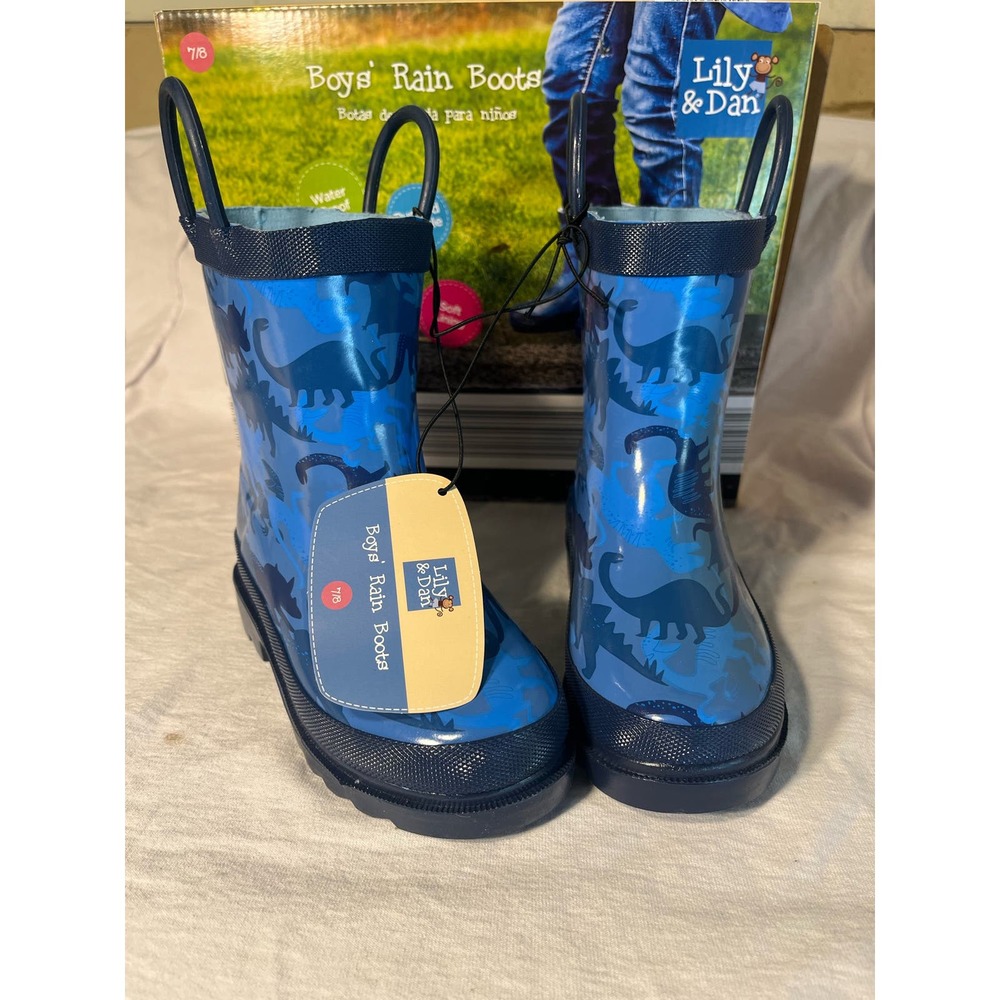 Lilly and Dan dinasaour rain boots